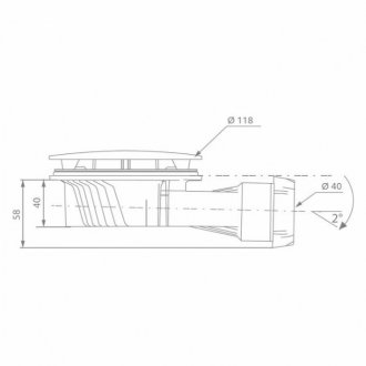 Сифон для поддона Radaway R400BP черный