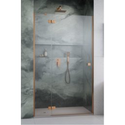 Душевая дверь Radaway Essenza 8 Brushed Copper DWJ 100 см левосторонняя