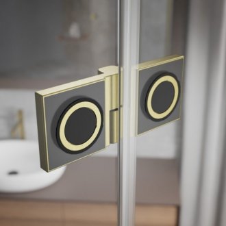 Душевая дверь Radaway Essenza 8 Brushed Gold DWJ 100 см левосторонняя