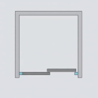 Душевая дверь Radaway Idea White DWJ 140 см