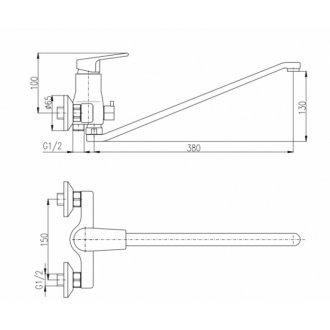 Смеситель для ванны Rav Slezak Colorado CO252.5