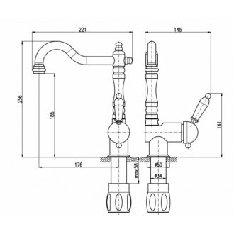 Смеситель для раковины Rav Slezak Labe L508.5/8CMATC