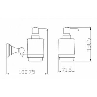 Дозатор для жидкого мыла Rav Slezak Morava MKA0303CMAT