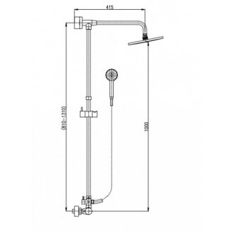 Душевая стойка Rav Slezak Thermostatic TRM81.5/5-01