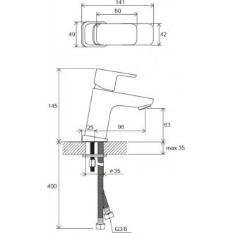 Смеситель для раковины Ravak 10° Free TD F 012.00