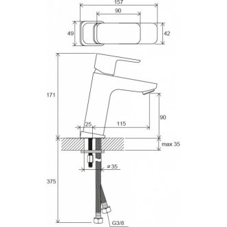 Смеситель для раковины Ravak 10° Free TD F 014.00