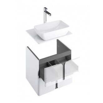 Мебель для ванной Ravak SD Balance 600 со столешницей белый глянец/графит