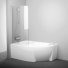 Душевая шторка на ванну Ravak Crome CVSK1 Rosa 160/170 профиль блестящий левостороннее исполнение +59 950 ₽