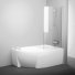 Душевая шторка на ванну Ravak Crome CVSK1 Rosa 160/170 профиль блестящий правостороннее исполнение +59 950 ₽
