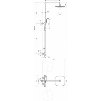 Душевая стойка Ravak Flat FL 091.20