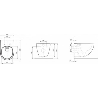 Унитаз подвесной Ravak Vita RimOff X01860