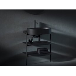 Консоль с раковиной Ravak Yard 600 черная матовая