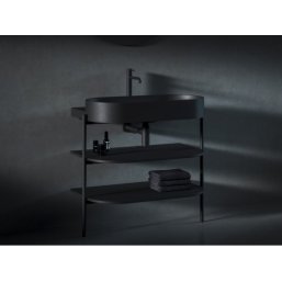 Консоль с раковиной Ravak Yard 800 черная матовая