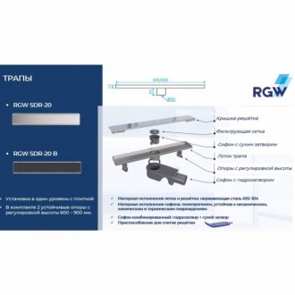 Душевой канал RGW SDR-20B-80