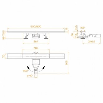 Душевой лоток RGW SDR-53Gr 80 см