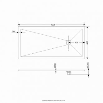 Душевой поддон RGW ST-0138G 130x80