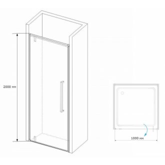 Душевая дверь RGW Stilvoll SV-02 B 100 см