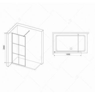 Душевая перегородка RGW Walk In WA-011 B 100 см