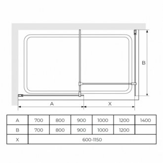 Душевая перегородка RGW Walk In WA-021 B 70x110