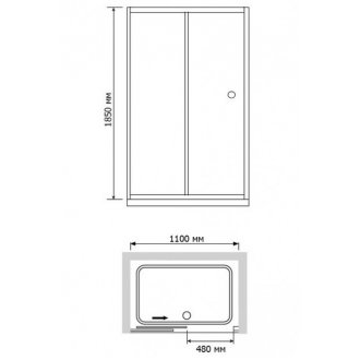 Душевая дверь RGW Classic CL-12 110 см шиншилла