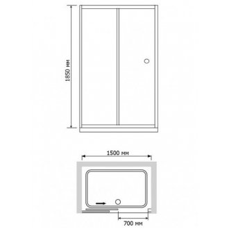 Душевая дверь RGW Classic CL-12 150 см шиншилла