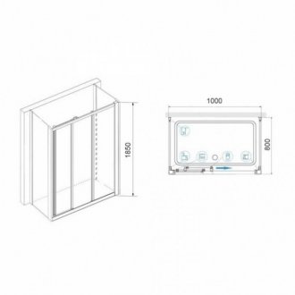 Душевой уголок RGW Classic CL-40 P (CL-11+2Z-050-1) 100x80