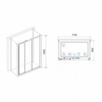 Душевой уголок RGW Classic CL-40 P (CL-11+2Z-050-1) 110x90