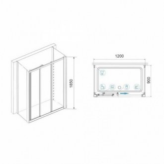 Душевой уголок RGW Classic CL-40 P (CL-11+2Z-050-1) 120x90