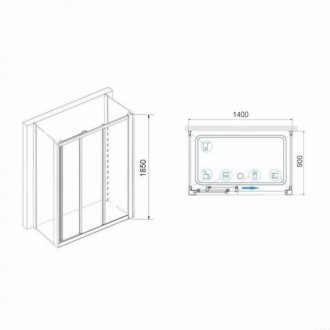 Душевой уголок RGW Classic CL-40 P (CL-11+2Z-050-1) 140x90