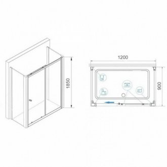 Душевой уголок RGW Classic CL-45 P (CL-12+2Z-050-1) 120x90