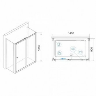 Душевой уголок RGW Classic CL-45 P (CL-12+2Z-050-1) 140x90