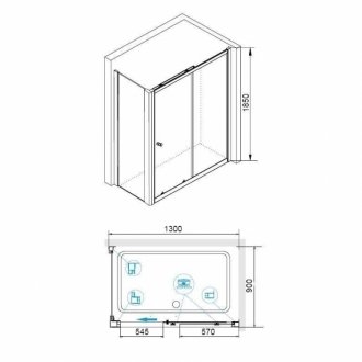 Душевой уголок RGW Classic CL-45 (CL-12+Z-12) 130x90