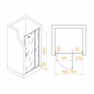 Душевая дверь RGW Passage PA-008 80-90 см