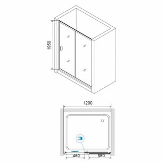 Душевая дверь RGW Passage РА-016 120 прозрачная