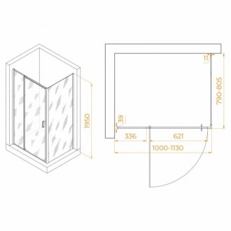 Душевой уголок RGW Passage PA-078B 100x80