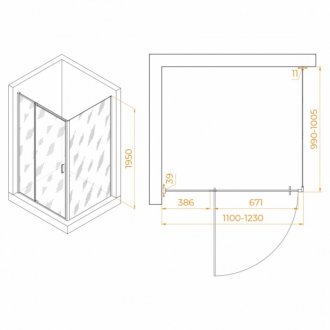 Душевой уголок RGW Passage PA-078B 110x100