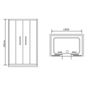 Душевая дверь RGW Passage PA-11 150 прозрачная