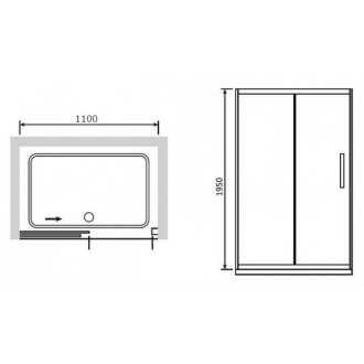 Душевая дверь RGW Passage PA-12 110 прозрачная