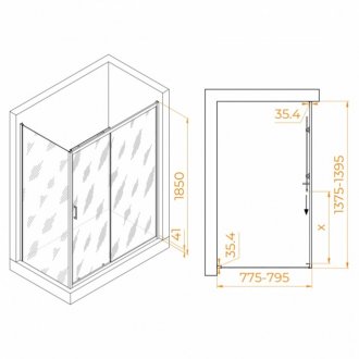 Душевой уголок RGW Passage PA-145 140x80