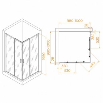 Душевой уголок RGW Passage PA-39B 100x100