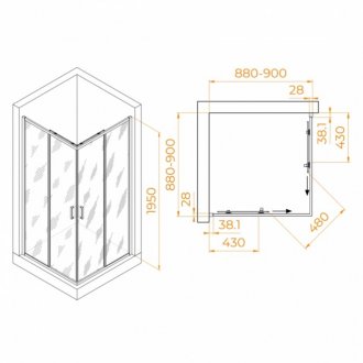 Душевой уголок RGW Passage PA-39B 90x90