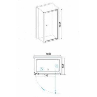 Душевой уголок RGW Passage PA-43 (PA-05+Z-050-1) 100x80