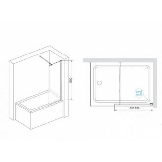 Шторка на ванну RGW Screens SC-051 70 см