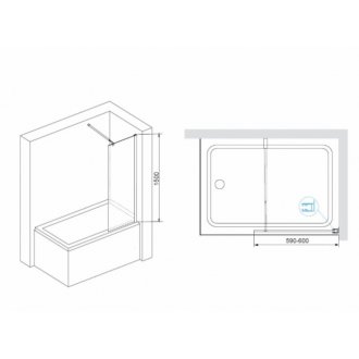 Шторка на ванну RGW Screens SC-051 60 см