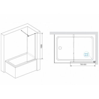 Шторка на ванну RGW Screens SC-051 80 см