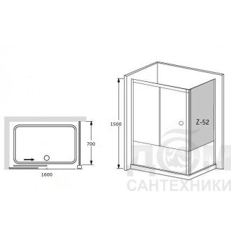 Шторка на ванну RGW Screens SC-82 160x70 стекло прозрачное