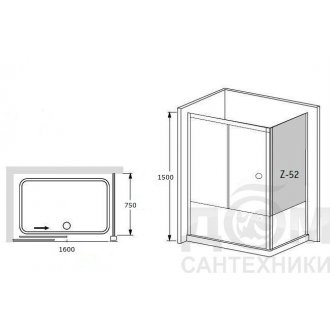 Шторка на ванну RGW Screens SC-82 160x75 стекло прозрачное
