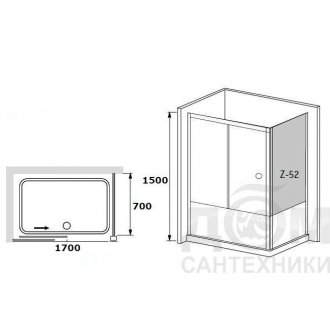 Шторка на ванну RGW Screens SC-82 170x70 стекло прозрачное