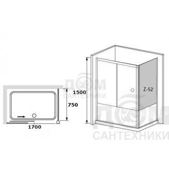 Шторка на ванну RGW Screens SC-82 170x75 стекло прозрачное