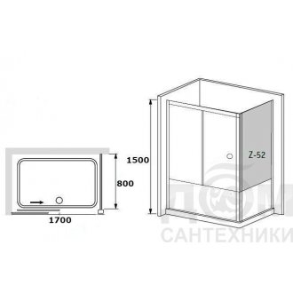 Шторка на ванну RGW Screens SC-82 170x80 стекло прозрачное
